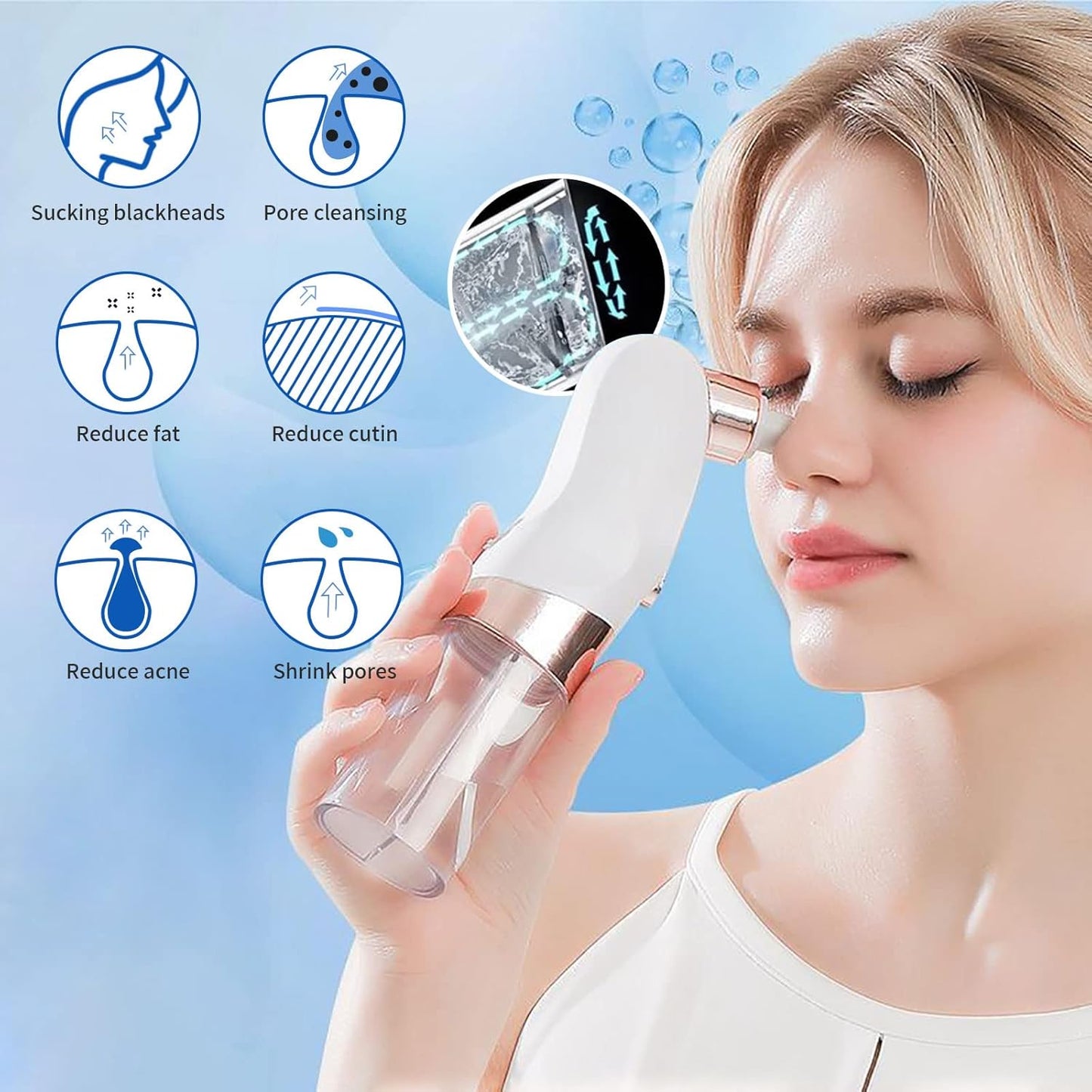 Azra Aqua Vacuum Pore Cleaner | Mini Hydra Facial Device