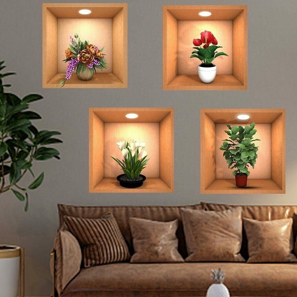 4Pcs 3D Wall Sticker