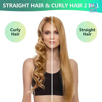 2-in-1 Multi-speed Electric Hair Straightening Brush Comb