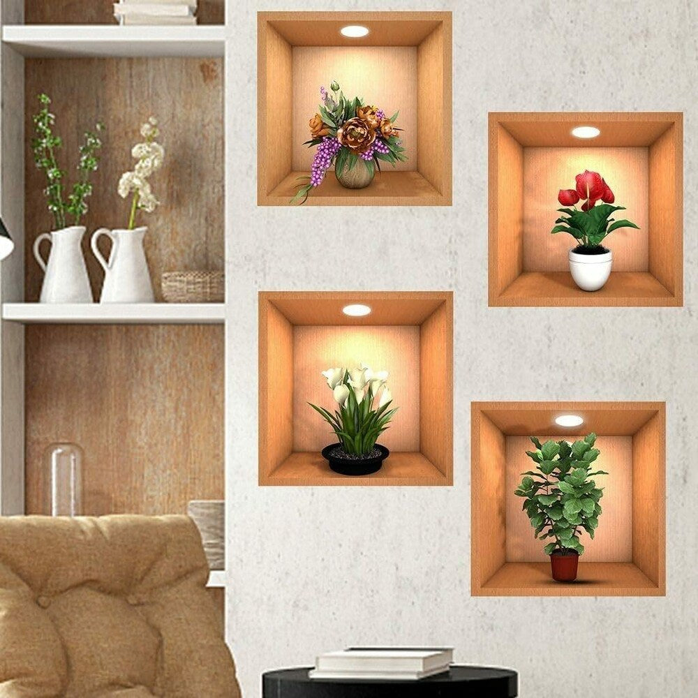 4Pcs 3D Wall Sticker